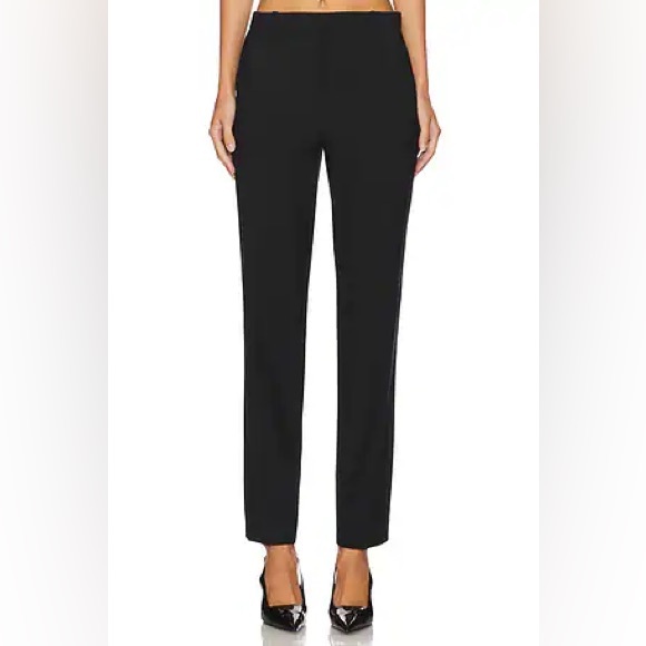 Theory Black Classic Straight Leg Trousers Dress Pants Wool - Picture 1 of 12